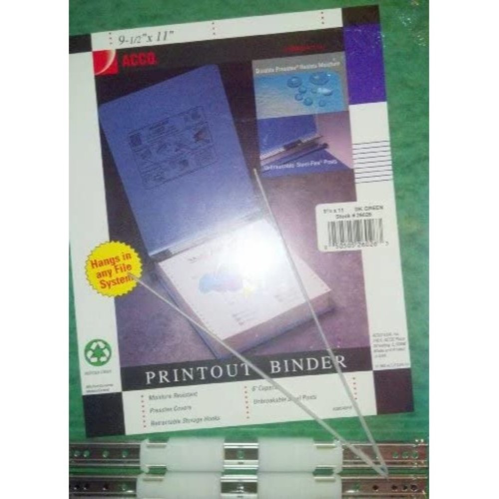 Acco 9.5 Inch Presstex Data Binder, Dark Green, (A7026026A)
